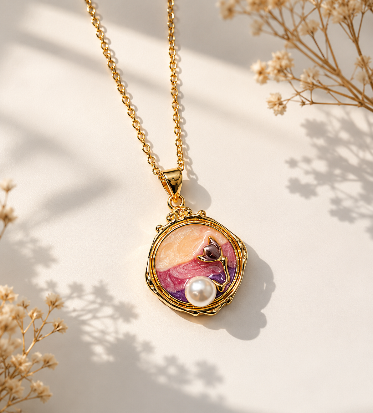 The Sunset Blossom Medallion – Unique Pinterest Style Pendant