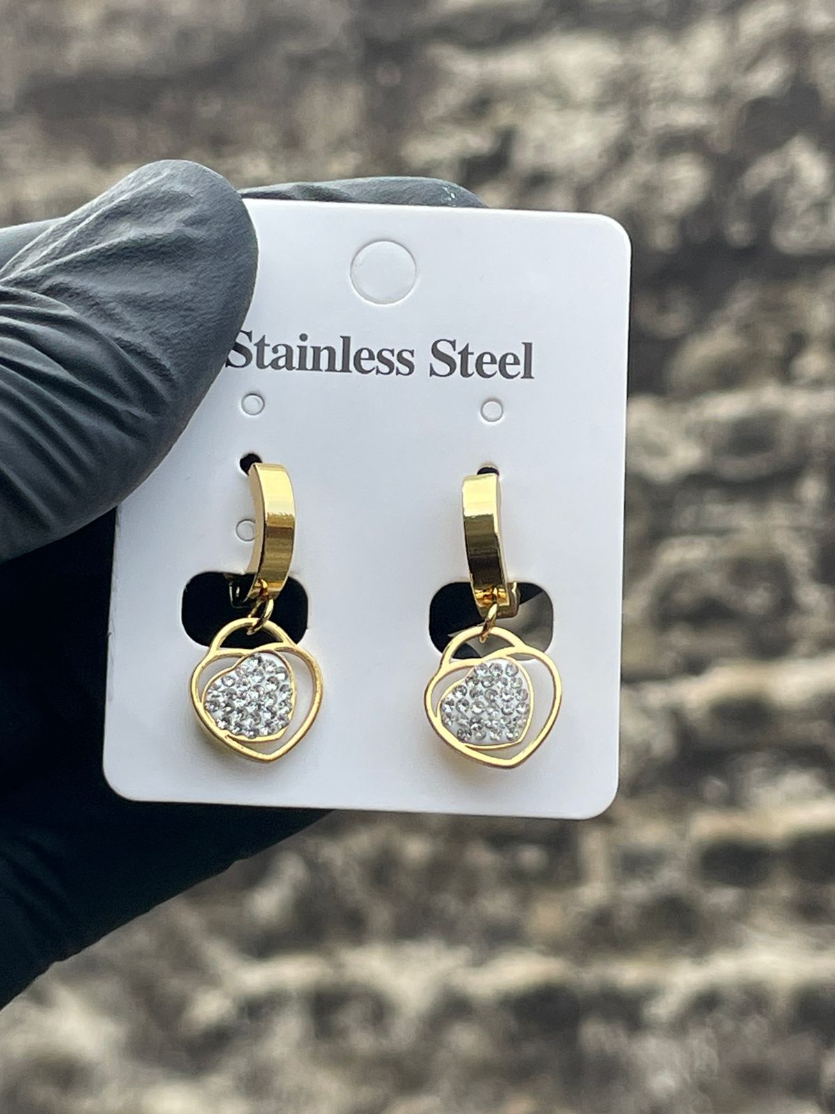 Heart Charm Huggie Earrings