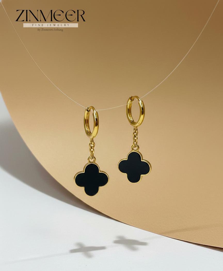 Noir Clover Charm Drops