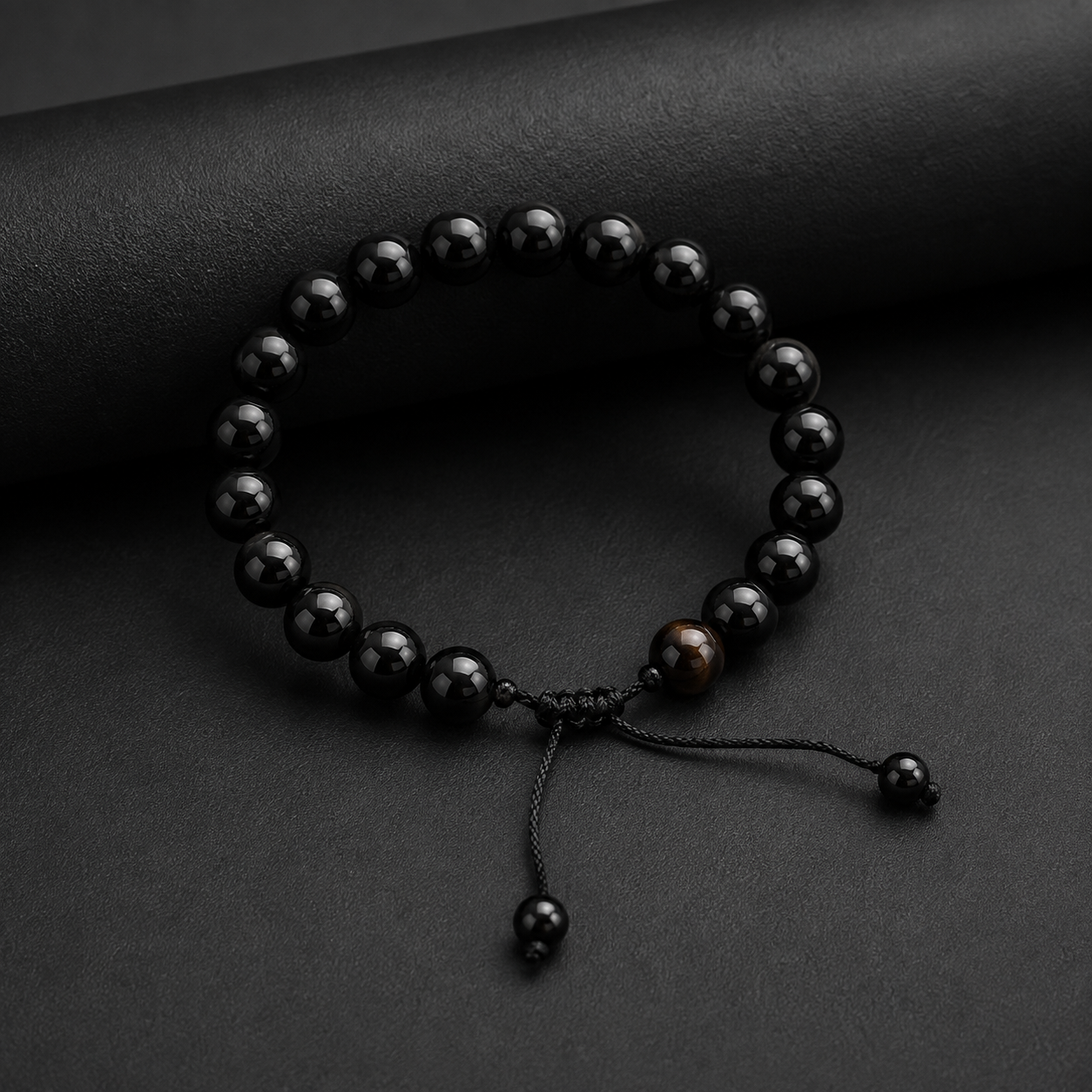 Midnight Onyx Bead Bracelet