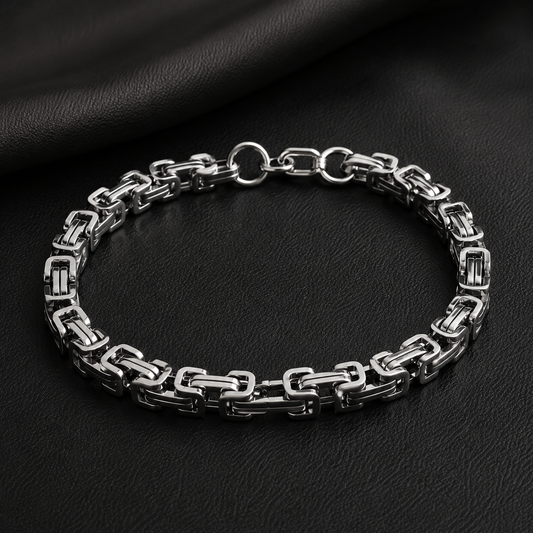 Silver Byzantine Chain Bracelet