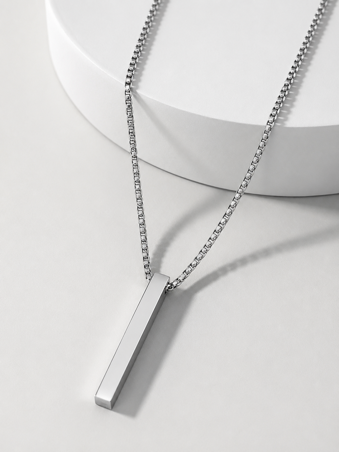 Bar Pendant Necklace for Men – Premium Stainless Steel