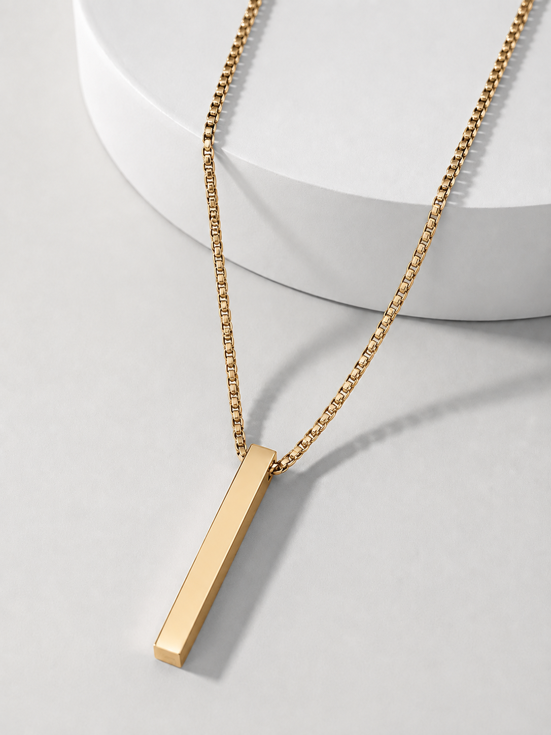 Bar Pendant Necklace for Men – Premium Stainless Steel