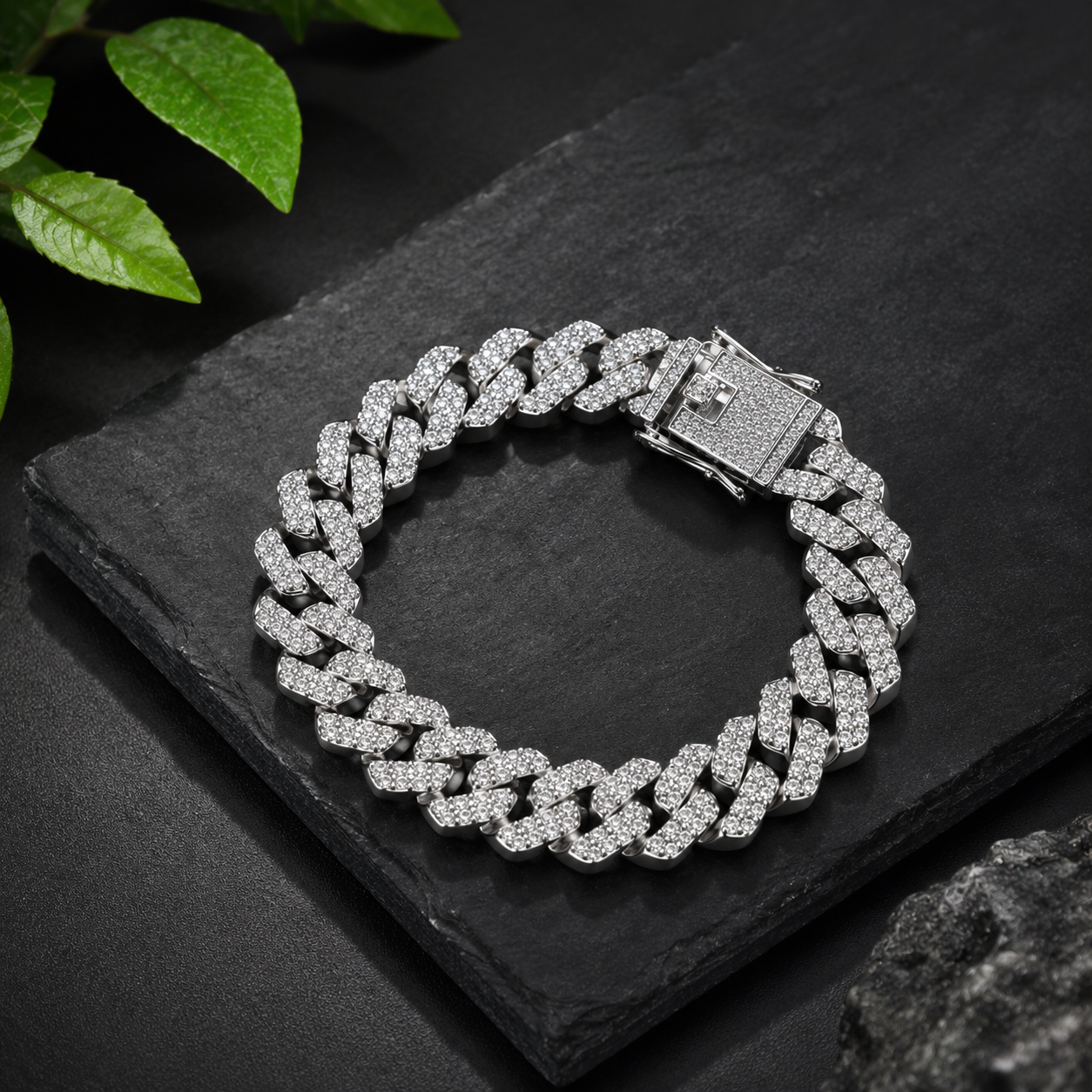 Iced Cuban Link Bracelet – Premium Stainless Steel | Lifetime Shine
