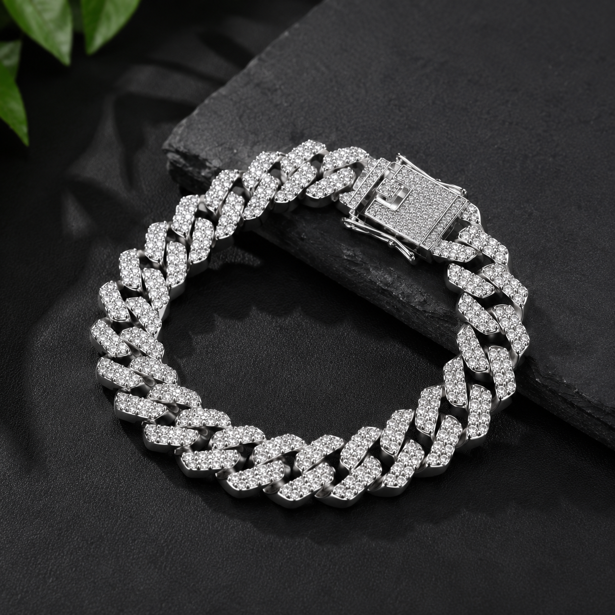 Iced Cuban Link Bracelet – Premium Stainless Steel | Lifetime Shine