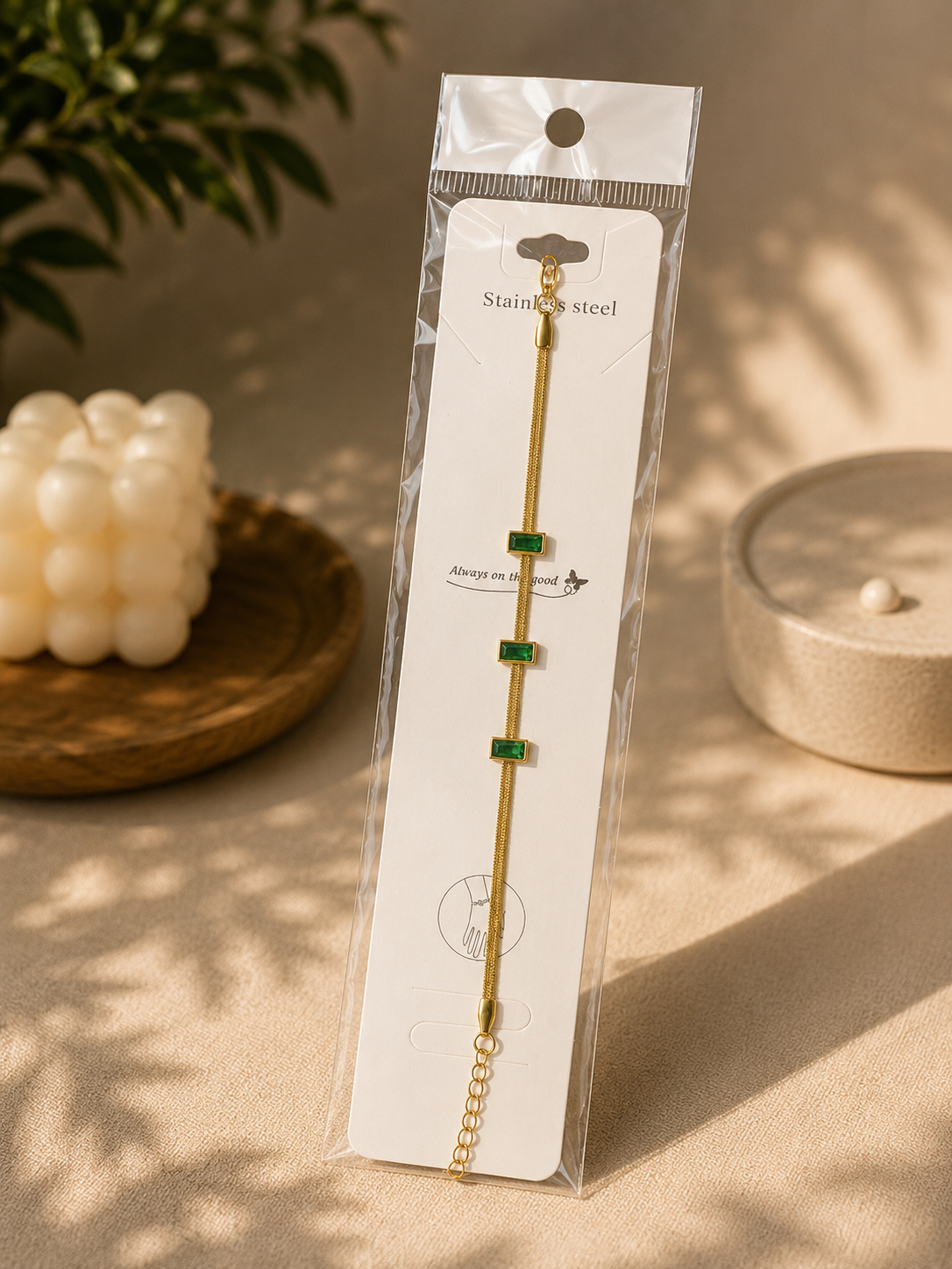The Emerald Luxe Chain – Anti Tarnish Jewelry Pakistan