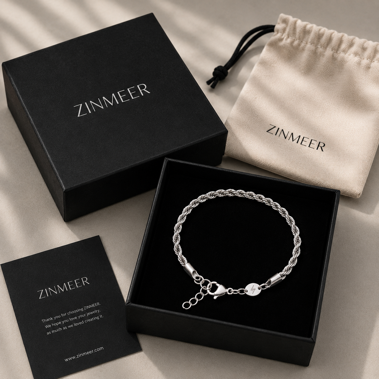 Zinmeer's Thick Silver Rope Chain