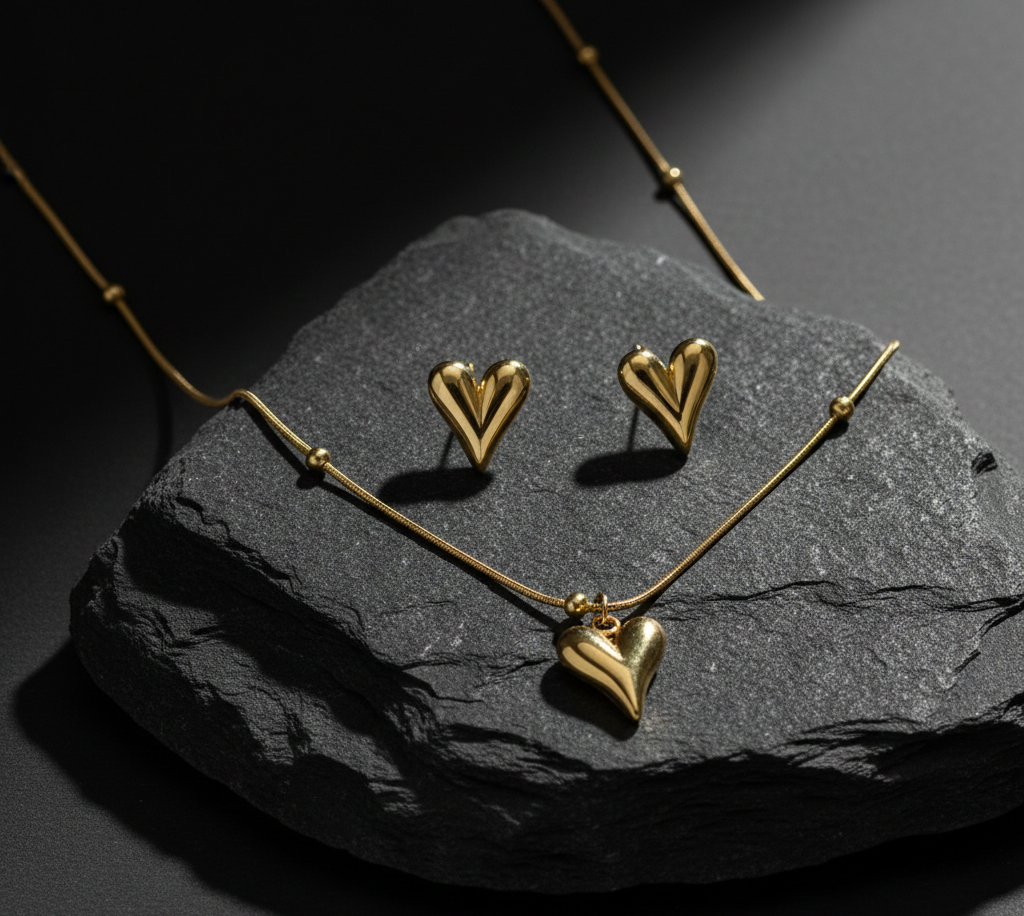 Zinmeer Eternal Love Gold Heart Set