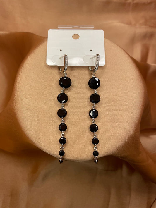 Black Jet Cascade Drop Earrings