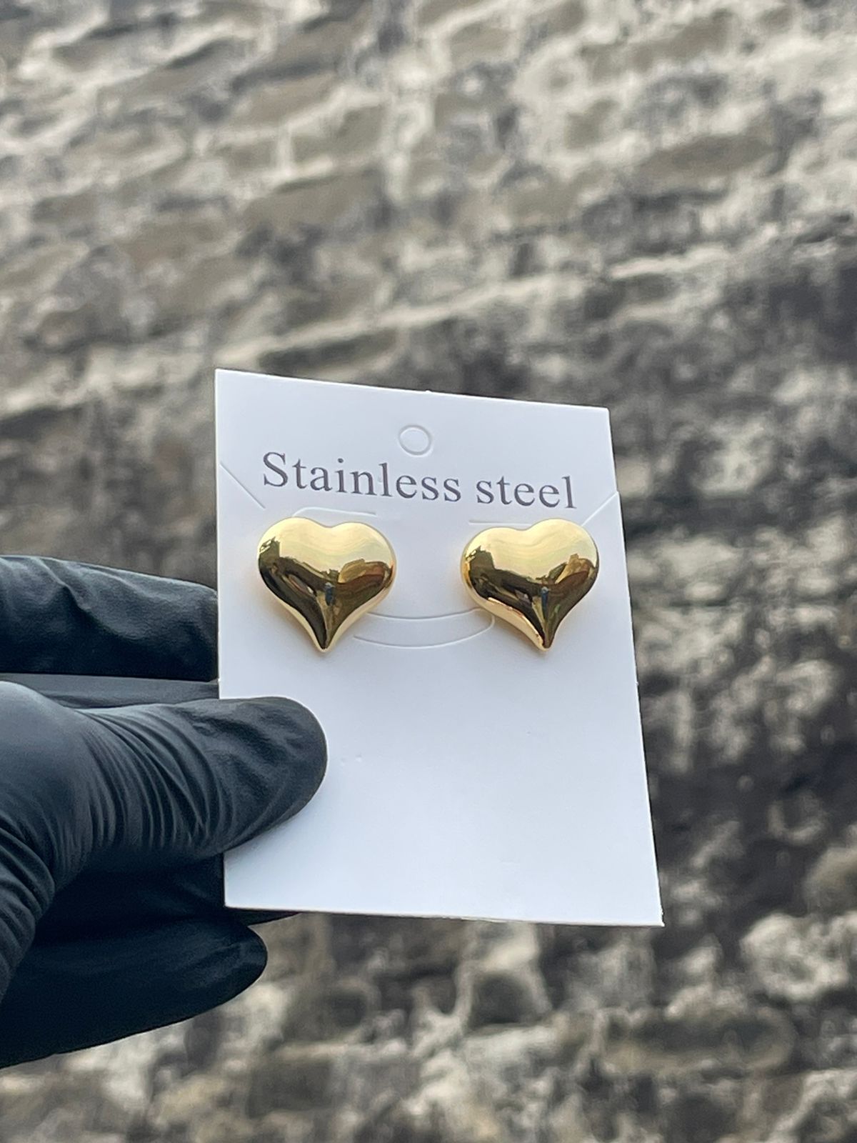 Zinmeer's Puffed Heart Studs