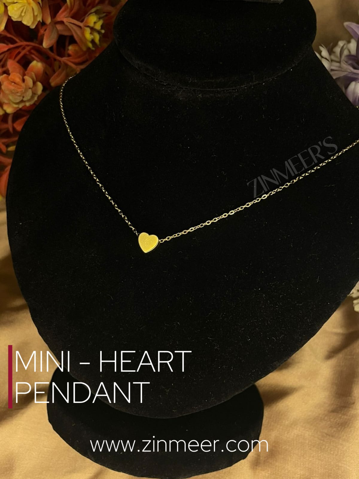 Minimalist Gold Heart Necklace – Stainless Steel Chain