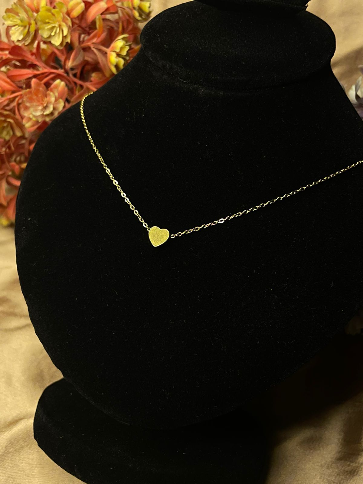 Minimalist Gold Heart Necklace – Stainless Steel Chain