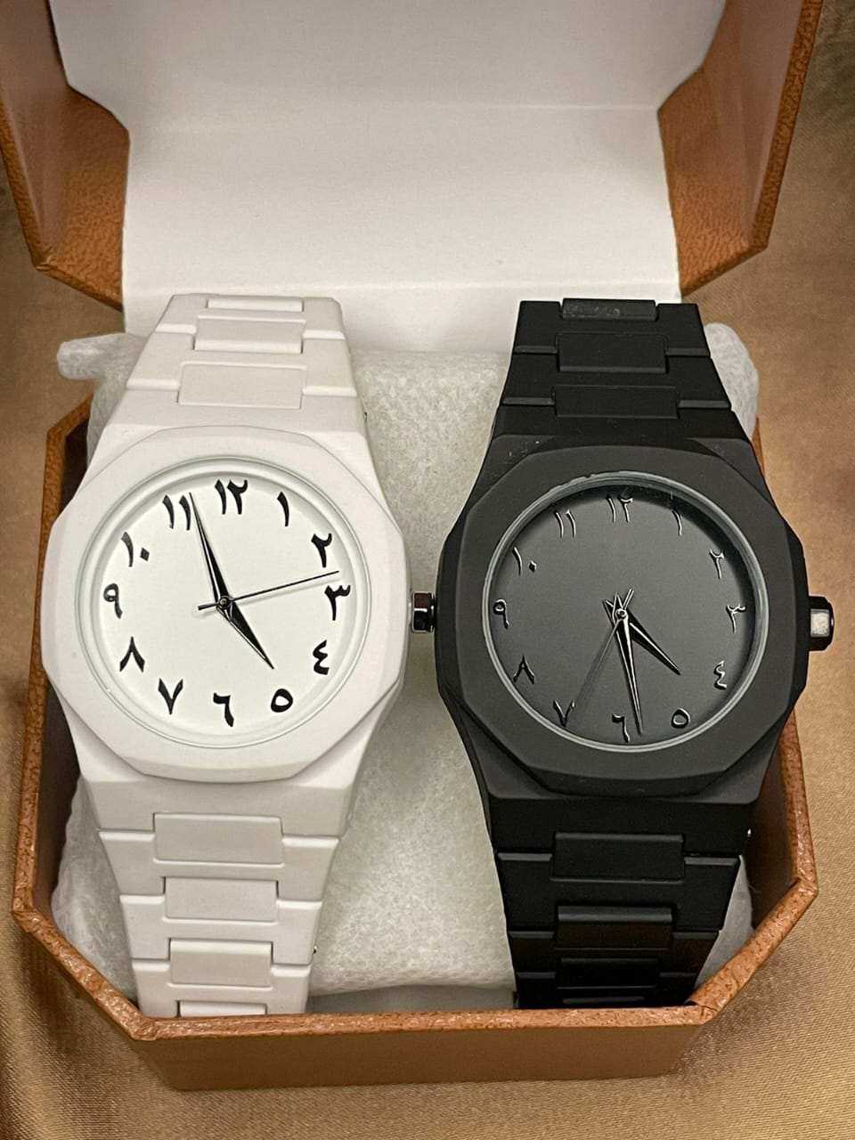 Aura Watch Combo – Dual Arabic Numeral Edition (Black & White)