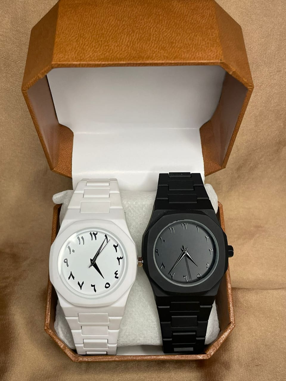 Aura Watch Combo – Dual Arabic Numeral Edition (Black & White)