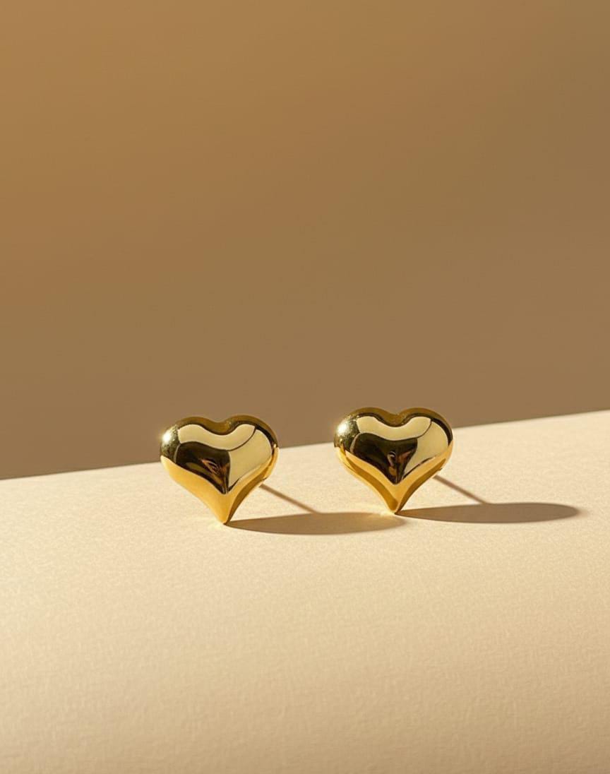 Zinmeer's Puffed Heart Studs