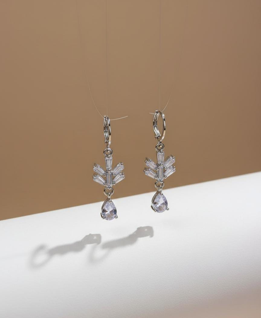 Crystal Bloom Drop Earrings