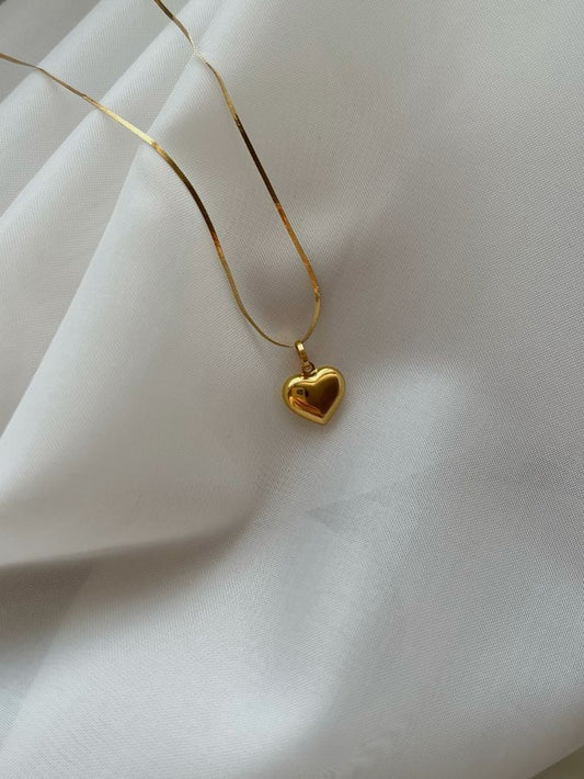 Golden Heart Stainless Steel Necklace
